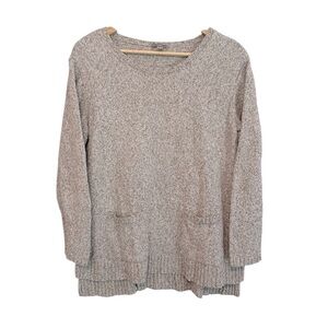 J. Jill Women's Medium Boxy Tight Knit Crewneck Casual Fall Winter Cozy Sweater